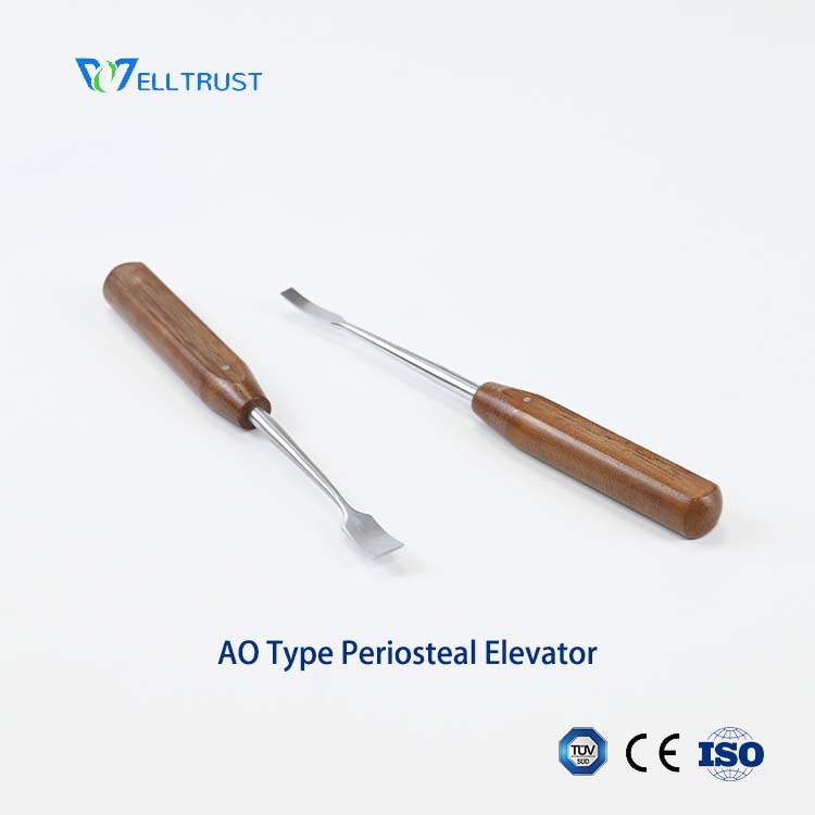 AO Type Periosteal Elevator - Flat 6 mm / Curved 10 mm
